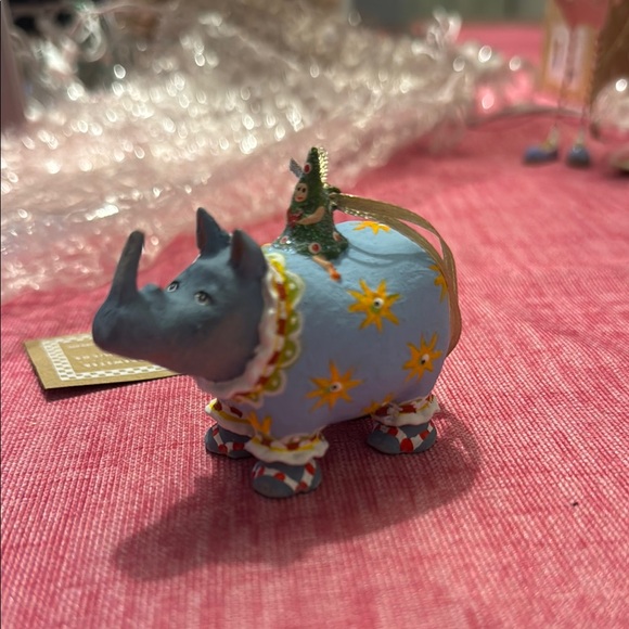 NWT MACKENZIE-CHILDS Blue Rhino Ornament - Picture 3 of 5